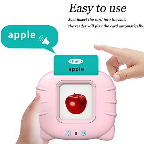 Startcan Toddler Learning Toys for 2 3 4 5 Year Old Girls, Autism Sensory Toys for Autistic Children, Speech Therapy Toys, 112 Cards - 224 Sight Words Talking Flash Cards - color: 224-pink（general Set）