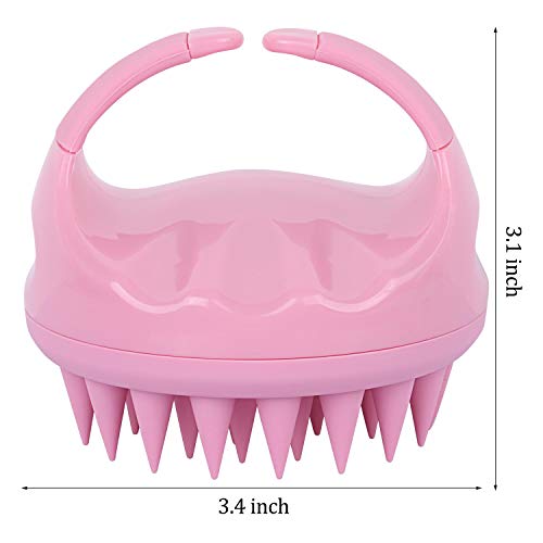 3 Pcs Silicone Scalp Massager & Shampoo Brush, Handheld Scalp Scrubber Cleansing Brush for Shower - color: 3 x Multi Color