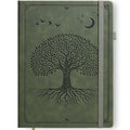 Lined Journal Notebook Hardcover Leather Bound 200 Pages A4 Green Diary - color: Light Green, size: A4 200 Pages