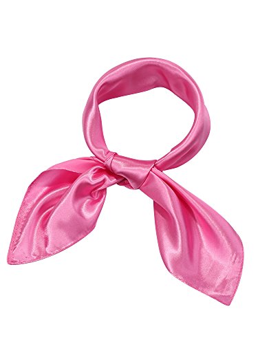 SATINIOR Square Neck Scarf Women - color: Light Rosy, size: 23.6 x 23.6 inches