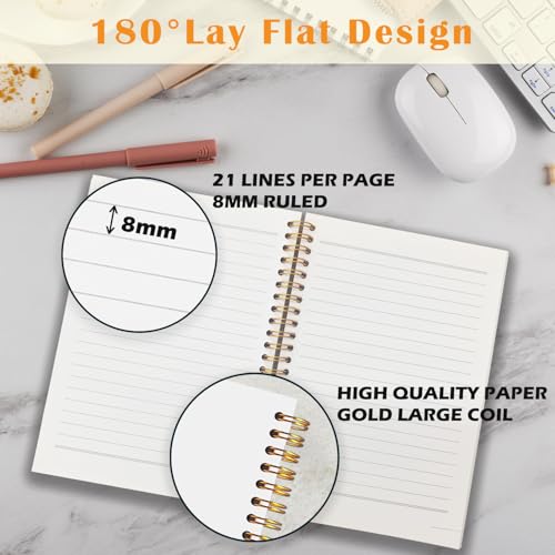 JINYO Hello Gorgeous Hydrangea Floral Notebook, Coquette Blue Bow Notebooks for Note Taking, Preppy Blue Journals for Writing, Girly Aesthetic Floral Spiral Notebook 5.5x8.3 Inch - color: white