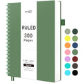 RETTACY Spiral College Ruled Notebook, 300 Pages, A5 Size (5.7" x 8.2") - color: Dark Green, size: 5.7" x 8.2"