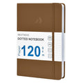 Nextnoid A5 Dotted Notebook, Hardcover, 256 Pages, 120 GSM, Brown - color: Brown, style: Dotted 256 Pages