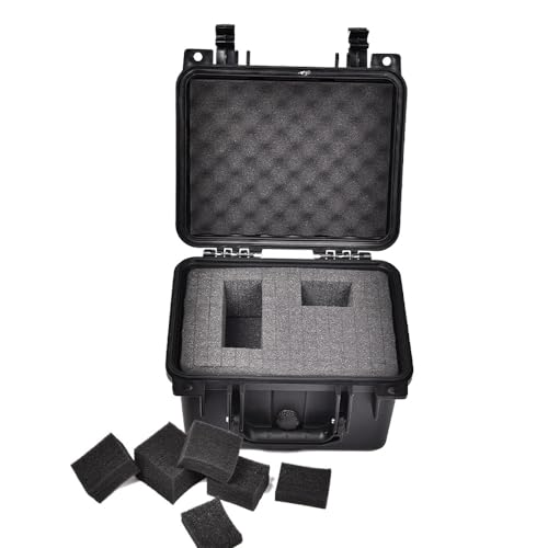 Storage Box for Collectible Cards, Tools, Screws, Craft Supplies DIY Adjustable Organizer Box with Removable Dividers & Protective Foam, Lightweight Stackable Storage Container Black Buckle - size: 1 Pack | DIY Divider | Small Size | Black