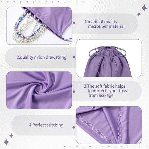 20 Pcs Satin Game Storage Bags for Women Men, S,M,L, Blue and Purple - color: Blue and Purple, size: S,M,L