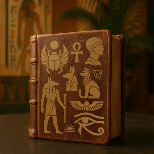 7Pcs Egyptian Hieroglyphs Stencil for Painting PET Templates Ancient Vintage Inlay Border Stencils for Furniture Reusable DIY Craft Wall Wood Fabric Canvas Paper Home Decor - color: egypt