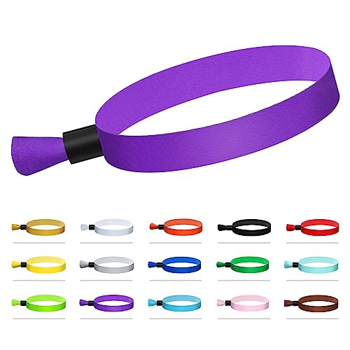 100 Pcs Cloth Wristbands, Disposable Wristbands for Events(Purple) - color: PURPLE1