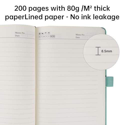 Notebook Journal for Women,A5 Hardcover Leather Journaling Notebooks for Work,200 Pages Travel Journal for Women Men with Pen Holder and Ribbon,5.78"×8.34"(Pink) - color: Pink