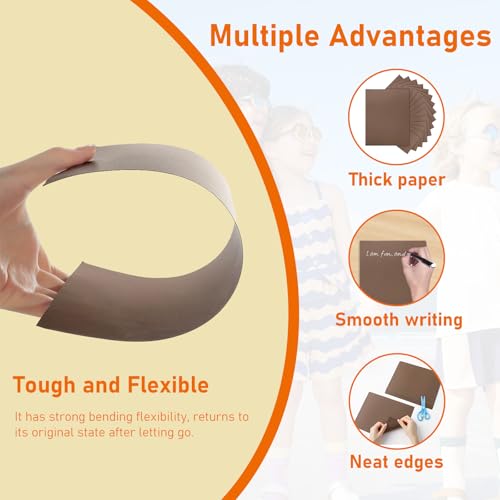 Guakicae 40 Sheets Coffee Color Cardstock 8.5 x 11 Craft Paper 75lb - color: Coffee, size: 40 Sheets