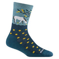 Darn Tough Vermont Women's Wildlife Crew Light Cushion Socks (6105) - color: Dark Teal, size: Large