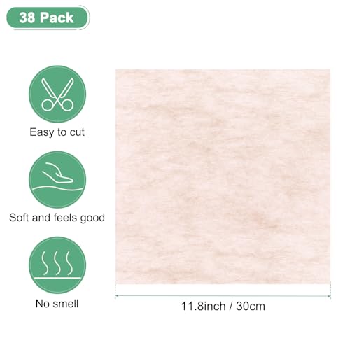 M METERXITY 38-Sheet Korean Cotton Wrapping Flower Paper, 11.8 Inch Waterproof Floral Wrapping Cotton Paper for Bouquets/Gift Packaging [Nude Pink] - color: Nude Pink