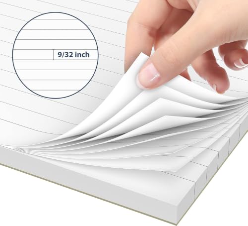 8 Pack Note Pads 4x6 Inch Paper of White Small Notepads 4x6 for Work Study - color: White - 8 Pack, size: 4 x 6-College Ruled