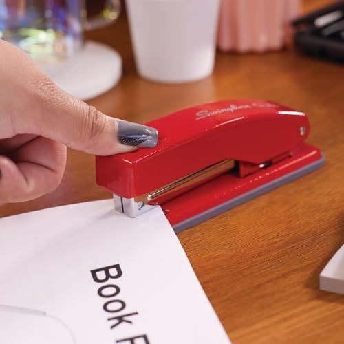 Swingline Stapler, Cub Compact Desktop Stapler, 20 Sheet Capacity, Metal, Rio Red (S701070) - color: Red