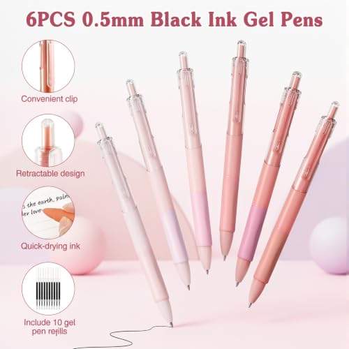 MoKo Pencil Case with Supplies, 49Pcs Aesthetic School Set, Pink - color: Pink-49P