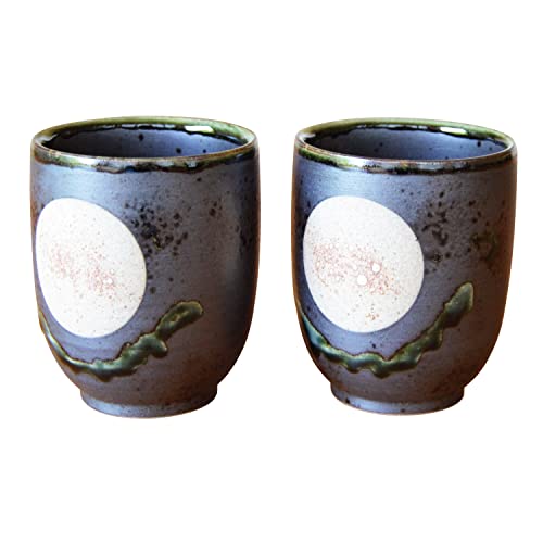有田焼やきもの市場 Japanese Yunomi Tea Cup set of 2 Arita Imari ware Made in Japan Fuku-Kasumi Full Moon
