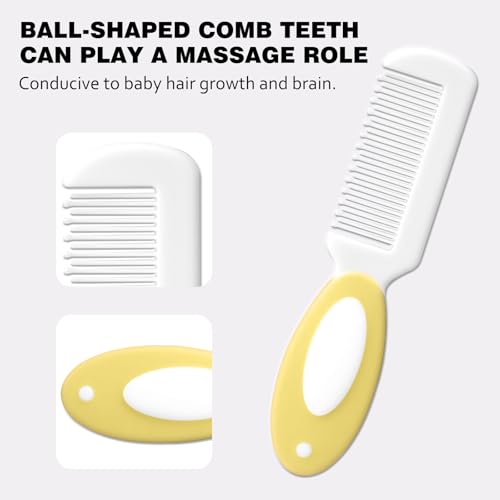Baby Grooming Kit Newborn,Baby Health Care Kit,Baby Brush Soft Bristles 5 pcs Baby Nail Kit Nursery Care Kit Baby Hair Brush Hair Comb Nail Kit Safety Cutter Nail Clipper Set Yellow - color: 5pcs Yellow