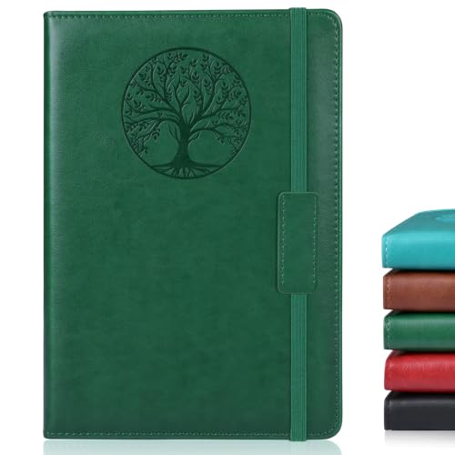 Biuwory Leather Journal Notebook,256 Thick Lined Pages,Hardcover 5.7"×8.3" - color: Green, size: Lined-256 Pages (5.7"×8.3")