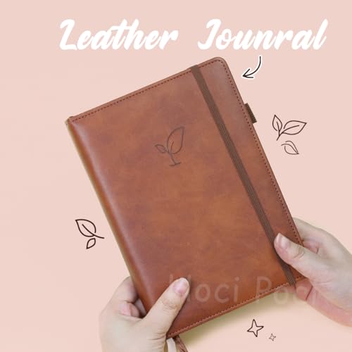 Hoci Poci 400 Pages Lined Journal Notebook, 5.8" x 8.4", Brown - color: Brown, size: Lined-400 Pages (5.7"×8.3")