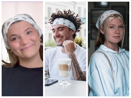 Every-ville Cotton Bandana Handkerchief for Men & Women, 3 Pack - color: White