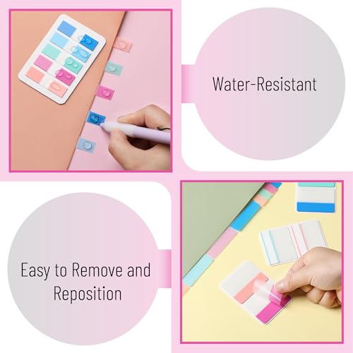 Mr. Pen- Sticky Index Tabs, 500 Pcs, 21 Sets, Colorful - color: Flamingo
