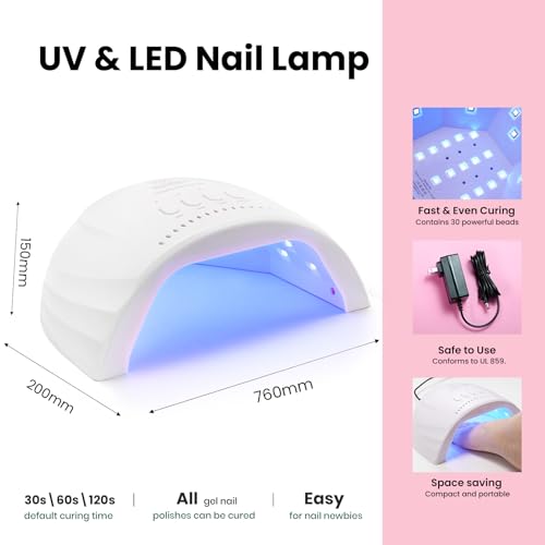 Beetles Gel Nail Polish Kit with U V Light - 68Pcs Gel Nail Kit 35 Colors - color: C-Outfit Collection