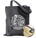 Miss Adola Canvas Tote Bag for Women with Inner Pocket - color: Deserve Skull