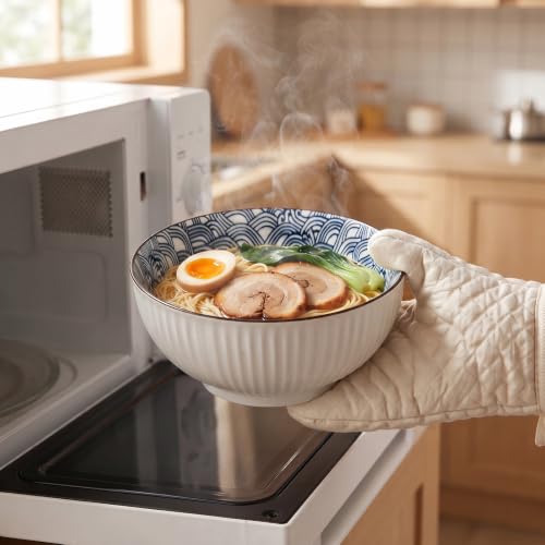 60 oz Large Soup Bowls Set of 3, Pho Bowls, Ramen Bowl - Assorted - size: Assorted Pattern (8 Inch, 60 oz)