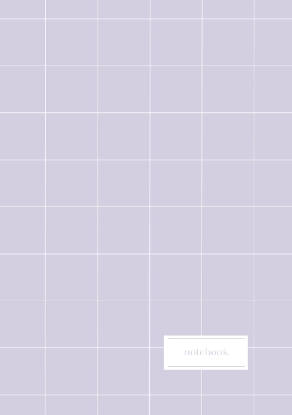 Notebook - A5 size, wide ruled, 124 pages: Cute Korean Aesthetic Grid Pattern Composition Planning Studying Notebook/Journal/Diary for Girls, Teenagers, Women, Men, College, School