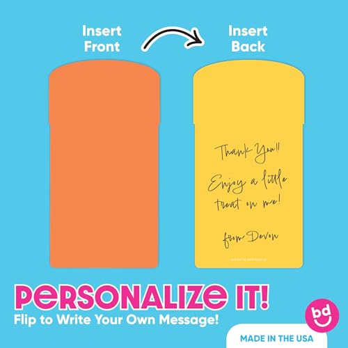 Big Dot of Happiness Orange and Yellow Wavy Thank You Gift Card Holders with Envelopes, Cash Money Holders and Gift Card Sleeves, Retro Stationery Nifty Gifty Pack - Set of 8 - color: Orange and Yellow
