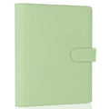 Antner A5 Binder 6 Ring Refillable Notebook Planner Cover for Cash Organizer, PU Leather Loose Leaf Photocard Holder Aesthetic Small Binder for A5 Planner Inserts with Magnetic Buckle, Matcha Green - color: Matcha Green