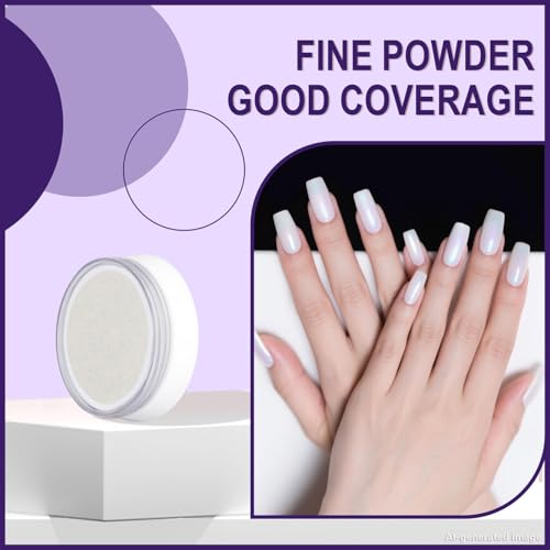 Artdone Chrome Nail Powder Dip Magic White Pearl Kit Gold Mirror Effect - color: 16 Colors Pearl And Chrome