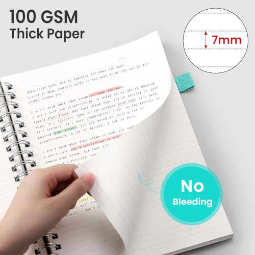 EMSHOI Lined Spiral Journal Notebook, 300 Pages, A4 Size (8.2'' x 11.2'') - color: Light Blue, size: A4