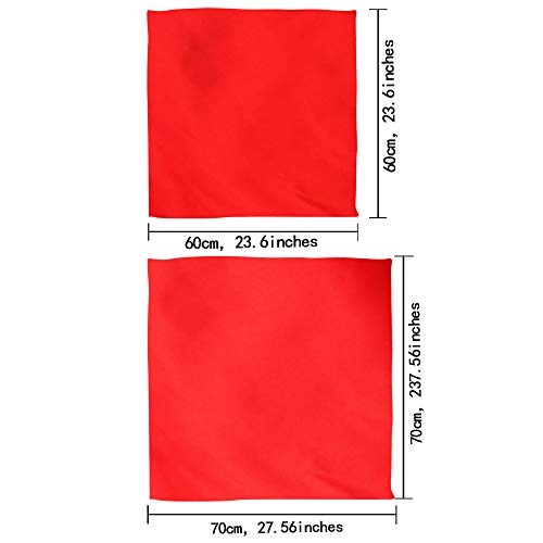 SATINIOR Square Neck Scarf Women - color: Red, size: 23.6 x 23.6 inches