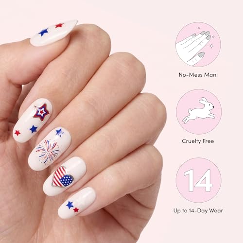 Dashing Diva Magic Pick Nail Stickers - Firework City - Premium Nail Art - Comes with 50+ Stickers and 2 Precision Placement Tools
