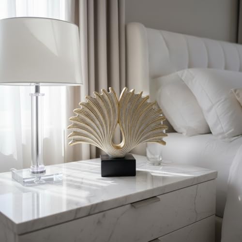 10" Modern Abstract Wing Decorative Sculpture, Knot Sculptures,Home Decor,Coffee Table Statues,Shelf Top Decor Aesthetics,Dining Living Room Desk Decor - color: 10.24"golden
