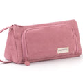 EASTHILL Big Capacity Pencil Case Pouch Pen Case Simple Stationery Bag School College Office Organizer for Teens Girls Adults Student - color: Pink