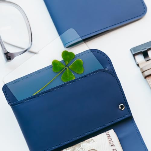 Real Four Leaf Clover Bookmark, Elegant 4 Leaf Clover Charm, Perfect Gift for Book Lovers, Preserved Four Leaf Clover in Laminated Bookmark (gray-1pack) Made in Korea - size: gray-1pack