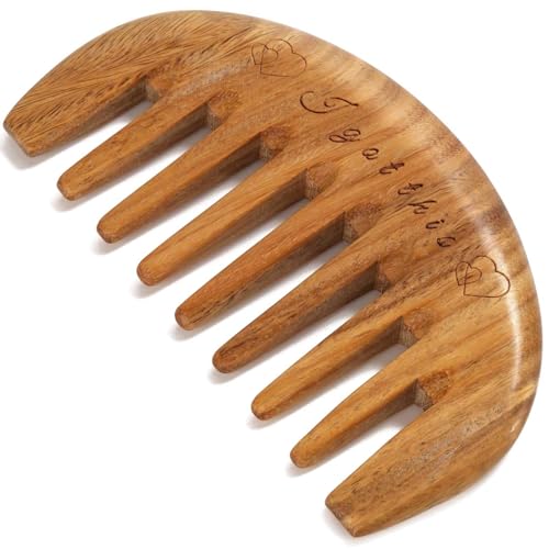 Wooden Comb, Wide Tooth Comb for Scalp Massage & Distribute Oils - style: I got this