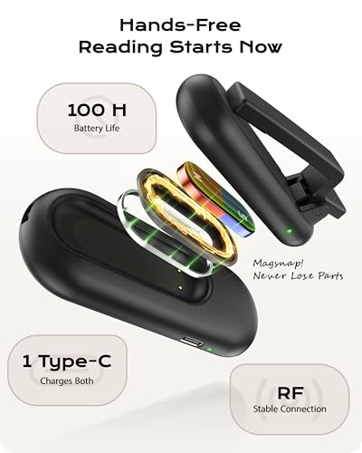 Stouchi Gooseneck Kindle Holder with Remote Page Turner for Bed Reading
