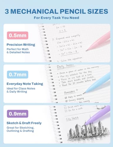 SUNEE Pencil Case with Supplies, 54PCS Aesthetic Stationery Set with 8 Pastel Highlighters, 8 Gel Pens Black Ink, 6 Mechanical Pencils, Back to School, College Essentials for Students, Blue - color: Blue, style: 54 Pack