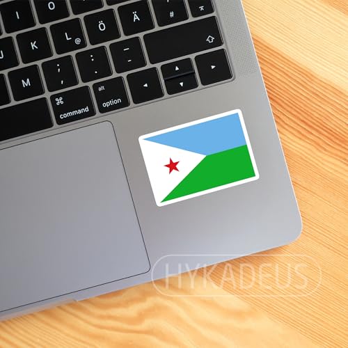 (3Pcs) Djibouti Flag Stickers – Djiboutian Sticker Decals, 3" x 2" - color: Djibouti