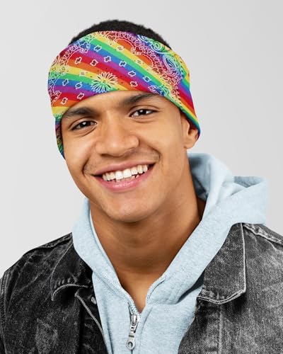 Bycc Bynn Large Soft Cotton Bandanas Pack for Men & Women 22 x 22 inches - color: S- 3 Pack-rainbow