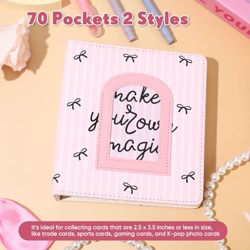 Pink Bows Photocard Binder 60 Card 10 Postcard Slots Kpop