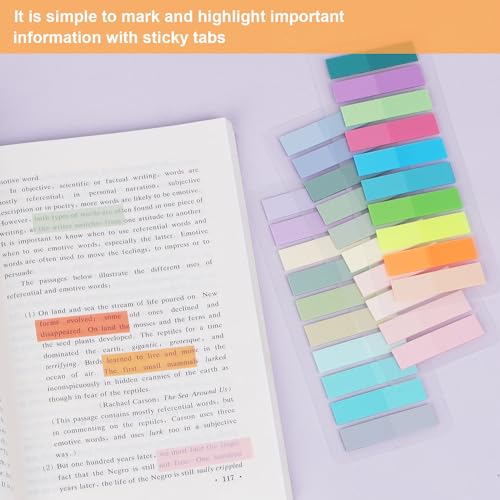 (4200 Pcs) Book Tabs for Annotating, Morandi Sticky Tabs Page Markers - size: 4200pcs