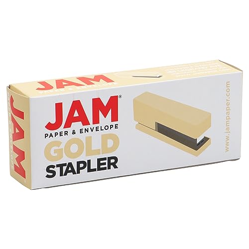 JAM PAPER Modern Desk Stapler - Gold - Sold Individually - color: Gold, size: Pack of 1
