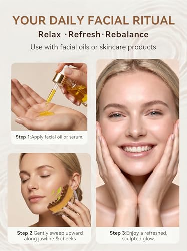 2PCS Lymphatic Contour Face Brush, Lymphatic Drainage Massager – Soft Bristle Dry Brush for Face Sculpting, Lymphatic Drainage Tool to Reduce Puffiness & Define Jawline, Hypoallergenic Ergonomic Fit