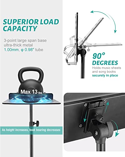 Vekkia 70 - inch Metal Professional Portable Sheet Music Stand - size: 32-70inch