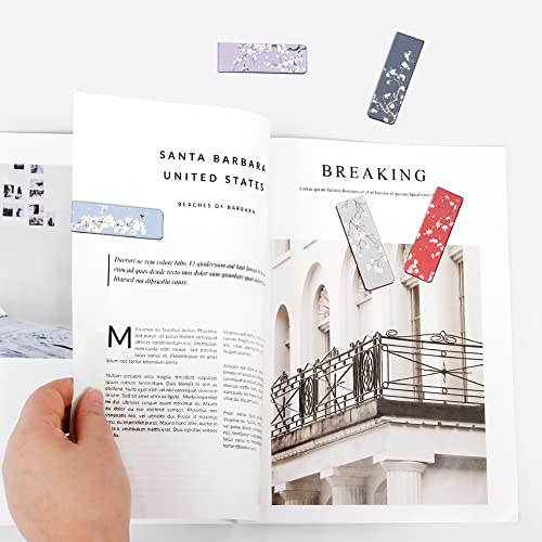 UpUDo 12 Pack Magnetic Bookmark, Book Marker Clip for Teachers, Students, Book Lovers, Printing on 2 Side - color: Style J