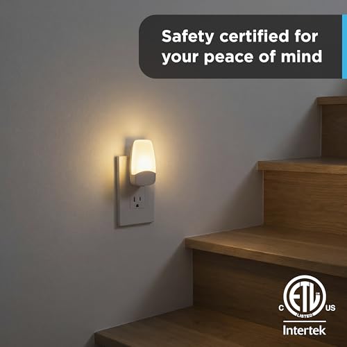 GE Plug in Night Light with Dusk to Dawn Sensor, 2 Pack - color: Warm White, size: 2 Pack