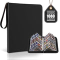 9 Pocket Zip Card Binder, Trading Card Album Holds 1080 Cards, Black - color: Black